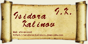 Isidora Kalinov vizit kartica
